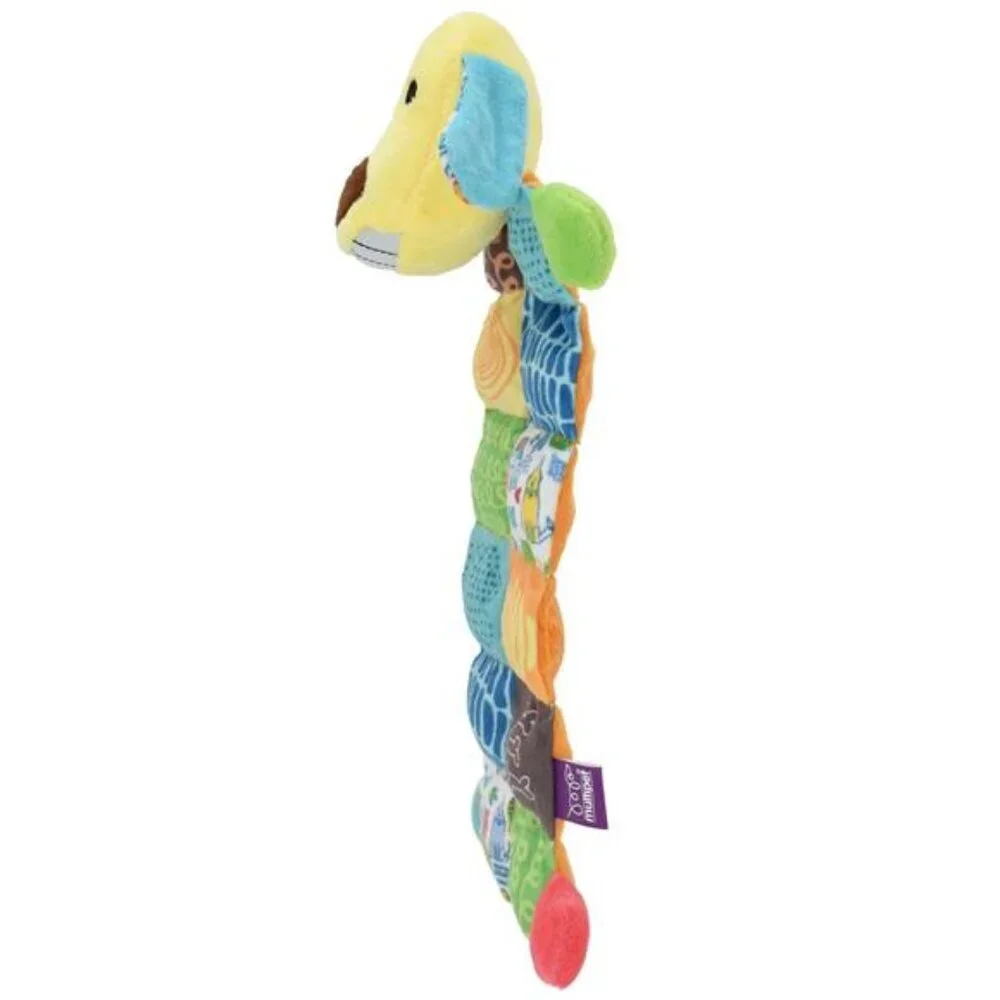 Multipet Smiling Loofa Mat Plush Dog Toy, 12 inches Long 13 Squeakers